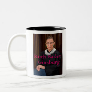 ruth_bader_ginsburgの小さい一流の悪い状態 ツートーンマグカップ