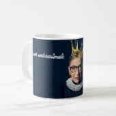 Ruth Bader Ginsburg Gold Crown コーヒーマグカップ (正面左)