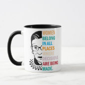 Ruth Bader Ginsburg Mug、RBG Mug、カスタムRBG マグカップ (左)