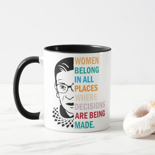 Ruth Bader Ginsburg Mug、RBG Mug、カスタムRBG マグカップ (ドーナツ)