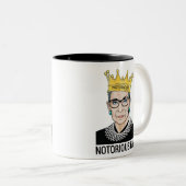 Ruth Bader Ginsburg Mug、Rbg Mug、悪名高いRBG ツートーンマグカップ (正面右)