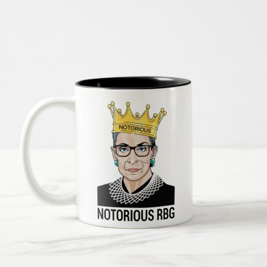 Ruth Bader Ginsburg Mug、Rbg Mug、悪名高いRBG ツートーンマグカップ (左)