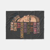 Ruth Bader Ginsburg RBG フリースブランケット (正面(横))