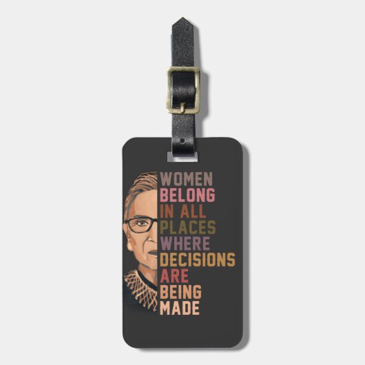 Ruth Bader Ginsburg RBG ラゲッジタグ (正面縦)