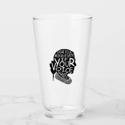Ruth Bader Speak Your Mind Even If Your Voice Shak タンブラーグラス (正面)