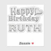 Ruth Happy Birthday silver Aufkleber Sticker シール (シート)