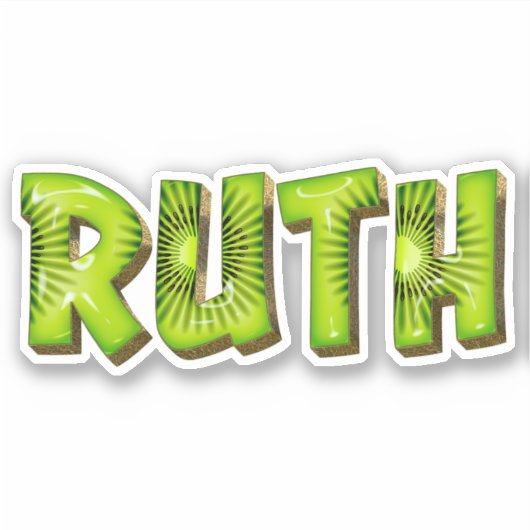 Ruth Name Kiwi Design Aufkleber Sticker シール (正面)