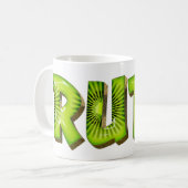 Ruth Name Kiwi Style Tasse Teetasse Kaffeetasse コーヒーマグカップ (正面左)