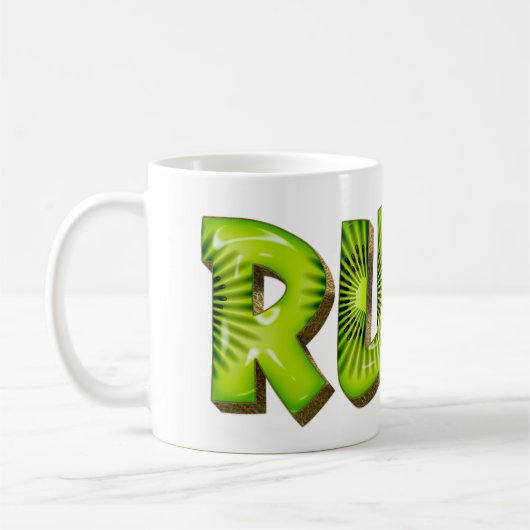Ruth Name Kiwi Style Tasse Teetasse Kaffeetasse コーヒーマグカップ (左)