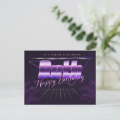 Ruth Name Vorname lila Postkarte Geburtstag ポストカード (スタンド正面)