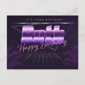 Ruth Name Vorname lila Postkarte Geburtstag ポストカード (正面)
