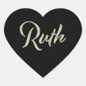 Ruth white gold Handwriting Aufkleber Herz ハートシール (正面)