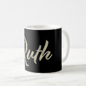 Ruth white gold Handwriting Tasse Kaffeetasse コーヒーマグカップ (正面右)