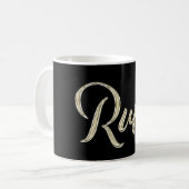 Ruth white gold Handwriting Tasse Kaffeetasse コーヒーマグカップ (正面左)