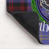 Rutherford Scottish Clan Tartan and Crest  マウスパッド (コーナー)