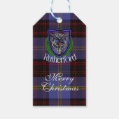 Rutherford Scottish Clan Tartan & Crest ギフトタグ (正面)