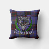 Rutherford Scottish Clan Tartan & Crest クッション (裏面)