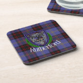 Rutherford Scottish Clan Tartan & Crest コースター (左側)