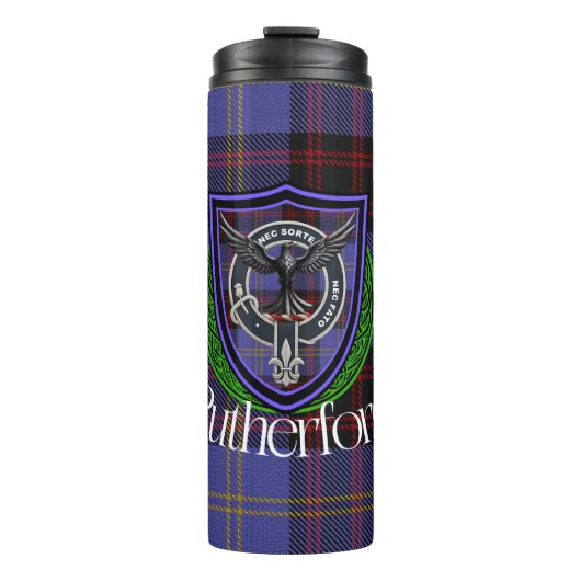 Rutherford Scottish Clan Tartan & Crest タンブラー (正面)