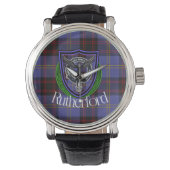 Rutherford Scottish Clan Tartan & Crest 腕時計 (正面)