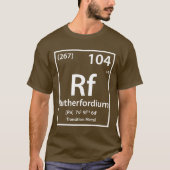 Rutherfordium要素(白) Tシャツ (正面)