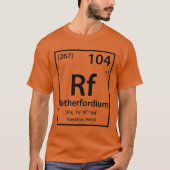 Rutherfordium要素(黒) Tシャツ (正面)
