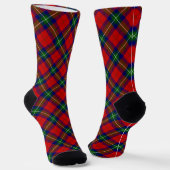 Ruthven tartan red green blue plaid ソックス (傾斜あり)