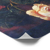 Ruysch – ガラスの花瓶の花 ポスター (角)