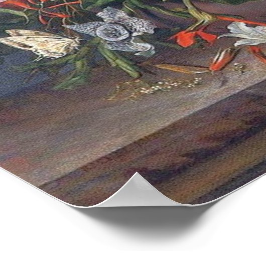 Ruysch - Peas、Lilies Peonies、Hyacinths Passion、 ポスター (角)