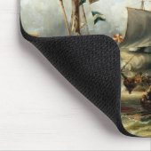 Ruyterおよびウィリアムde Wittの乗船 マウスパッド (コーナー)