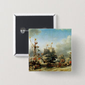 Ruyterおよびウィリアムde Wittの乗船 缶バッジ (正面&裏面)