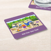 RVおもしろい漫画 スクエアペーパーコースター (アングル)