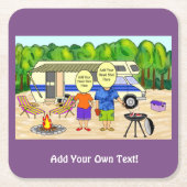 RVおもしろい漫画 スクエアペーパーコースター (正面)