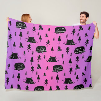 RVとキャンピングラブパーフェクトキャンプ フリースブランケット