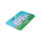 RVによってMotorhomeは菓子が歩き回りますかわいいキャンピングカー旅行が歩き回ります バスマット (アングル)