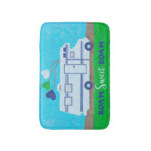 RVによってMotorhomeは菓子が歩き回りますかわいいキャンピングカー旅行が歩き回ります バスマット (正面縦)