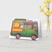 RVの相棒のキャンピングカートレーラーRV カード (黄色い花)