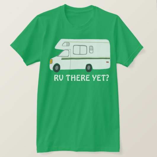 RVはまだか?ヴィンテージカンパーバンカスタムバンライフ Tシャツ (デザイン正面)