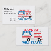 RVを走行しますアメリカ持って下さい 名刺 (正面/裏面)