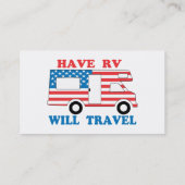 RVを走行しますアメリカ持って下さい 名刺 (裏面)
