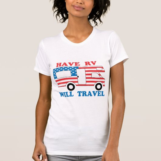 RVを走行しますアメリカ持って下さい Tシャツ (正面)