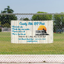 RVカスタマイズパークキャンサイトハイウェイ 横断幕