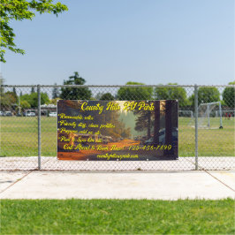 RVカスタマイズパークキャンプグラウンドハイウェイ 横断幕