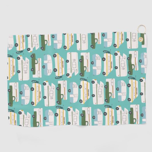 RVカンパーバンライフモーターホームトレーラカスタマイズー ゴルフタオル (横)