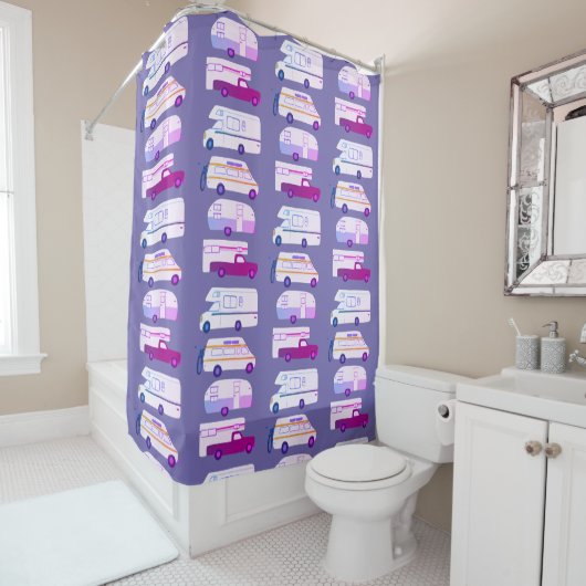 RVカンパーバンライフモーターホームトレーラカスタマイズー シャワーカーテン (インサイチュ)