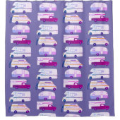 RVカンパーバンライフモーターホームトレーラカスタマイズー シャワーカーテン (正面)