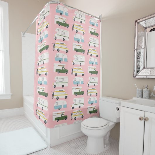 RVカンパーバンライフモーターホームトレーラカスタマイズー シャワーカーテン (インサイチュ)