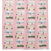 RVカンパーバンライフモーターホームトレーラカスタマイズー シャワーカーテン (正面)