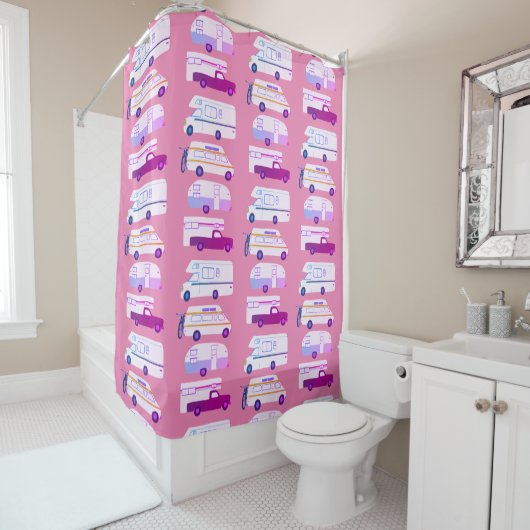 RVカンパーバンライフモーターホームトレーラカスタマイズー シャワーカーテン (インサイチュ)