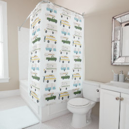 RVカンパーバンライフモーターホームトレーラカスタマイズー シャワーカーテン